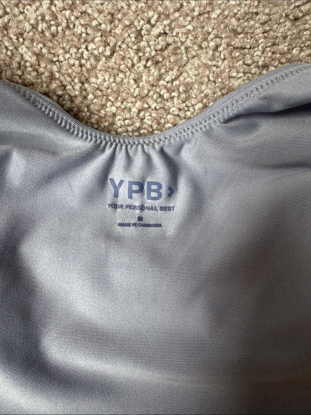YPB Light Blue Cropped Tank Top - Picture 4 of 4
